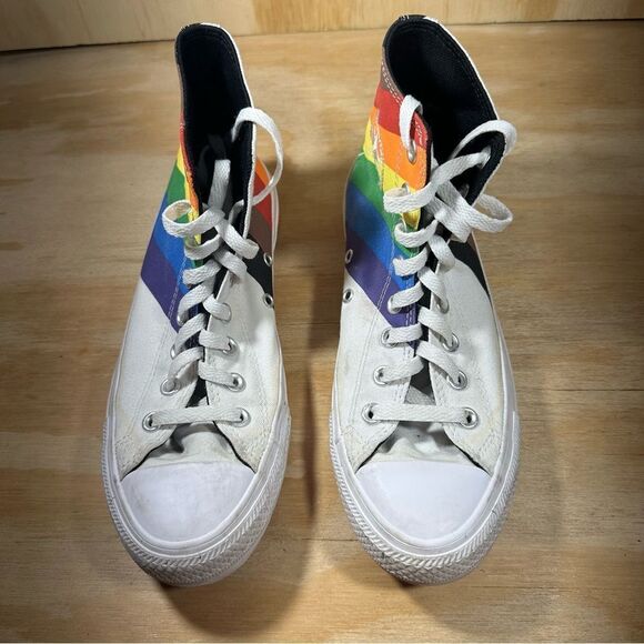 Converse Rainbow Pride Diversity High-Top Sneakers Women’s Size 8.5 - Picture 2 of 8